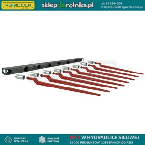 Belka do krokodyla dolna 1400mm w zestawie z tulejami i zębami dolnymi prostymi dł. 880mm