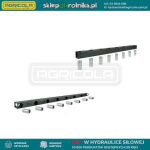 Dwie belki dolna i górna 1400mm komplet do krokodyla w zestawie z tulejami do zębów górnych wygiętych dł. 680mm i dolnych prostych dł. 810mm