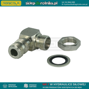 Przyłącze hydrauliczne kątowe typu: BB gwinty: BSP 3/8" - M18x1.5