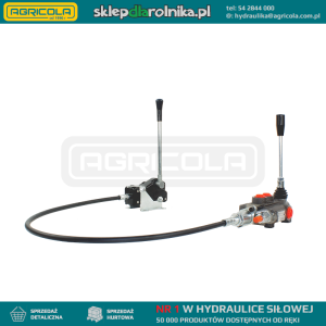 Rozdzielacz hydrauliczny 1 sekcyjny 80L z dźwignią i linką 3m