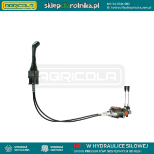 Rozdzielacz hydrauliczny 2 sekcyjny 80L z  joystickiem i linkami 2m