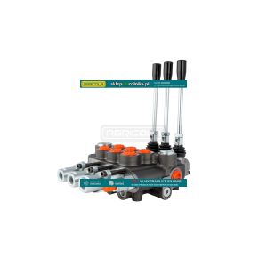 Rozdzielacz hydrauliczny 3 sekcyjny 80L z dźwigniami