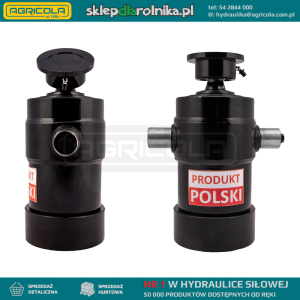 Cylinder siłownik hydrauliczny teleskopowy 120/6/1000 skok 1000mm - bez kołyski