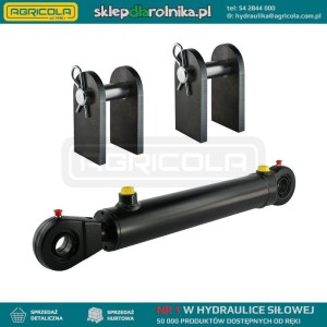 Cylinder siłownik hydrauliczny dwustronnego działania długość: 1180mm skok: 900mm CJ2F 50/28/900 z kompletem mocowań