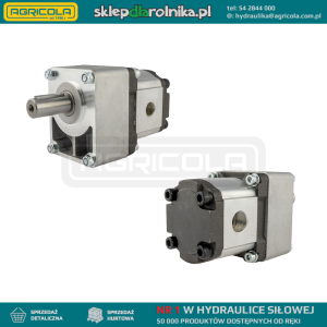 Pompa hydrauliczna zębata grupy 2, obroty prawe, objętość: 22cm3/obr wydajność (1500obr/min): 33L/min z łożyskowaniem