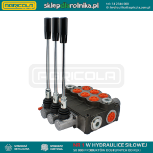 Rozdzielacz hydrauliczny 3 sekcyjny 120L z zatrzaskiem