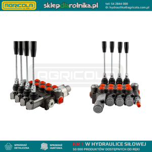 Rozdzielacz hydrauliczny 4 sekcyjny 40L z jedną sekcją pływającą