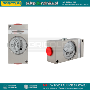 Przepływomierz ze skalą tarczową i termometrem 3/4" 4 - 120L/min