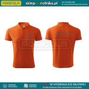 Koszulka polo pomarańczowa 100% bawełna z logo hydrolider rozmiar XXL