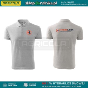 Koszulka polo siwa 100% bawełna z logo hydrolider rozmiar XXL