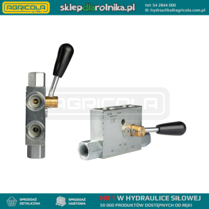 Zawór hydrauliczny zwrotny "zamek" blokada siłownika dwustronnego działania VBPDE c/RUB 1/4" dodatkowo mechaniczna blokada