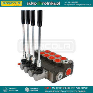 Rozdzielacz hydrauliczny 4 sekcyjny 120L z sekcją z zatrzaskiem do sterowania silnikiem hydrauliczny