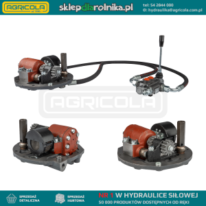 Rozdzielacz hydrauliczny 1 sekcyjny w zestawie ze wzmacnianą pompą i nowego typu pokrywą z wyjściem na rozdzielacz zewnętrzny